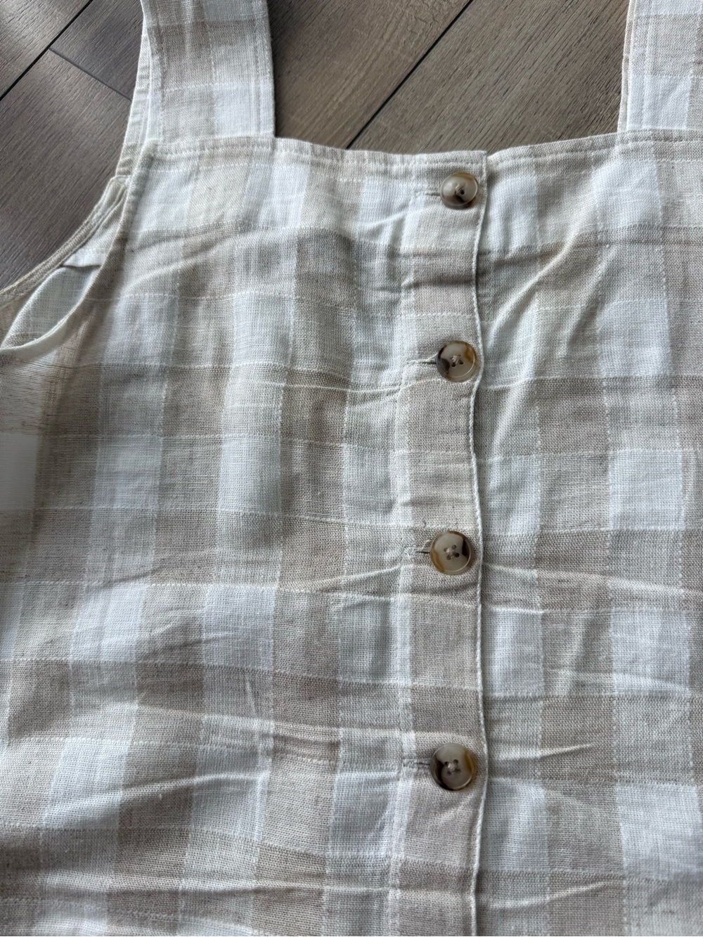 Madewell Linen-Blend Square Neck Tank Top - Picture 4 of 5